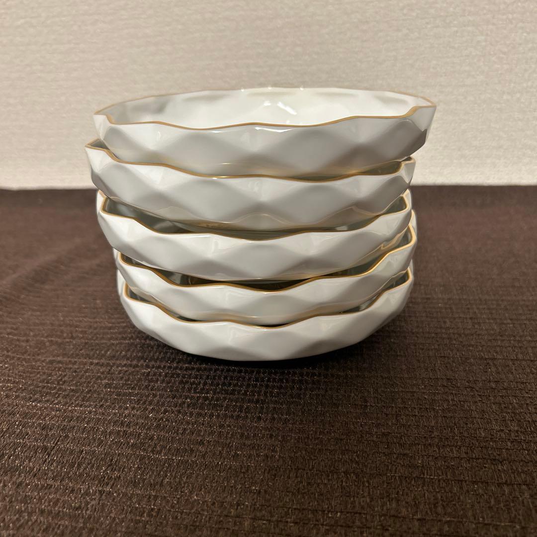 大倉陶園　金彩金蝕鳥　デザートプレート　サラダボウル