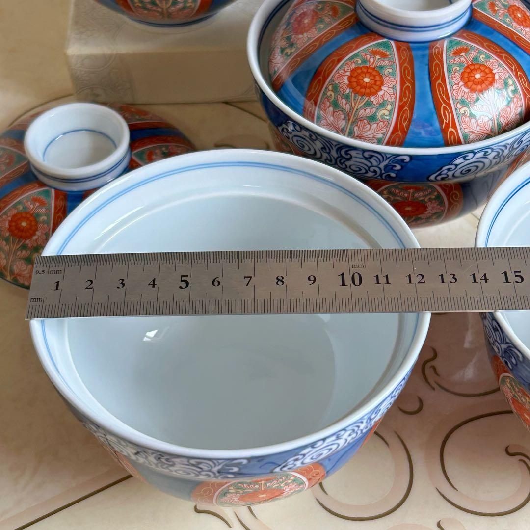 有田焼　賞美堂　其泉窯　蓋付き丼ぶり揃　5客セット　金彩古伊万里　雑煮碗　正月