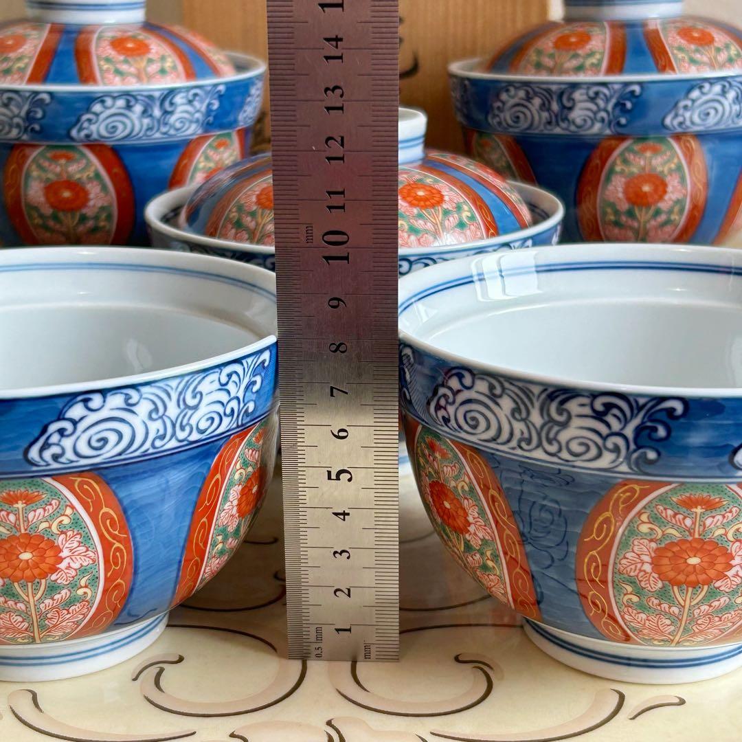 有田焼　賞美堂　其泉窯　蓋付き丼ぶり揃　5客セット　金彩古伊万里　雑煮碗　正月