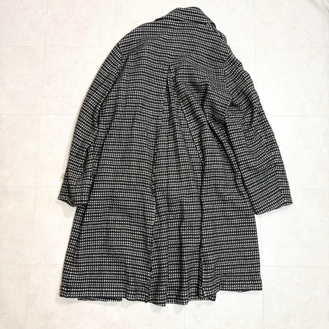 アンダーカバー UNDERCOVER チェック柄 縮絨 ロングコート