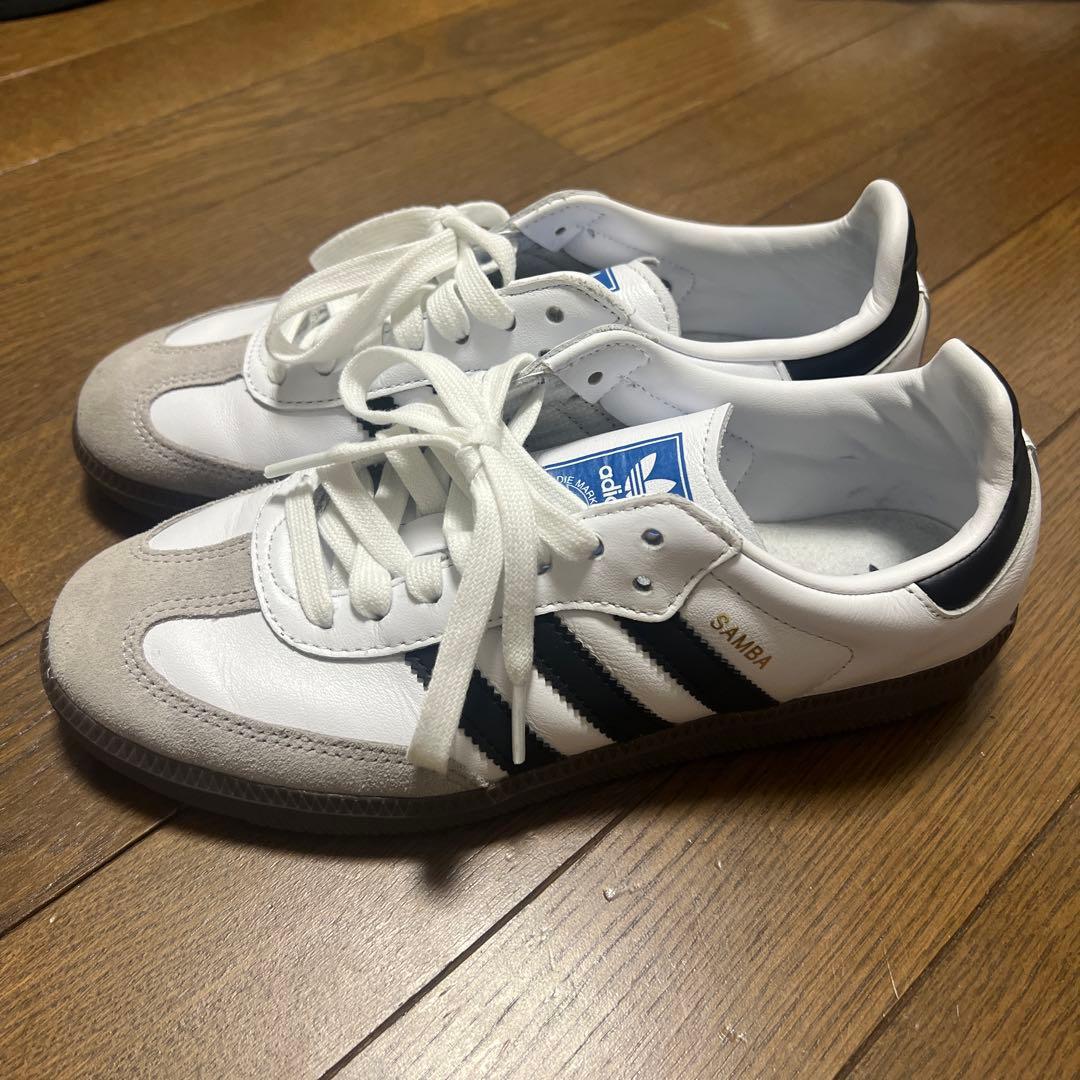 adidas Samba ホワイト/ スニーカー 24cm 美品