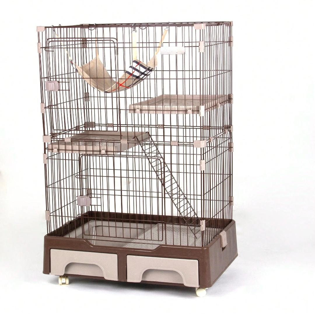 キャットケージ 2段構造 猫トイレ付き