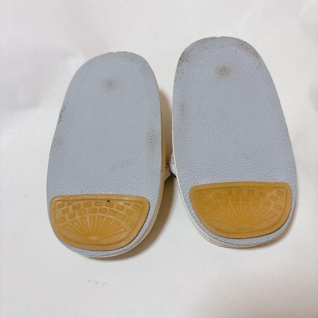 キャサリンコテージ　被布　100センチ　八重桜ベージュ×グレー　足袋・雪駄セット