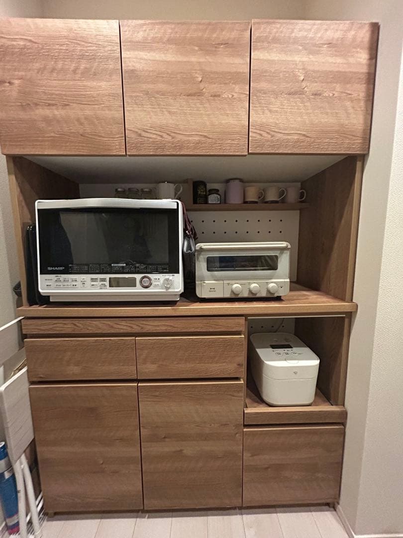 LOWYA ロウヤ 食器棚 キッチンボード 木目調