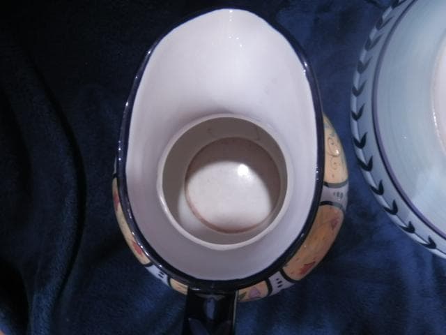 カプリウェア 水指と受け皿 水指高28cm胴18cm受皿33cm高7cm