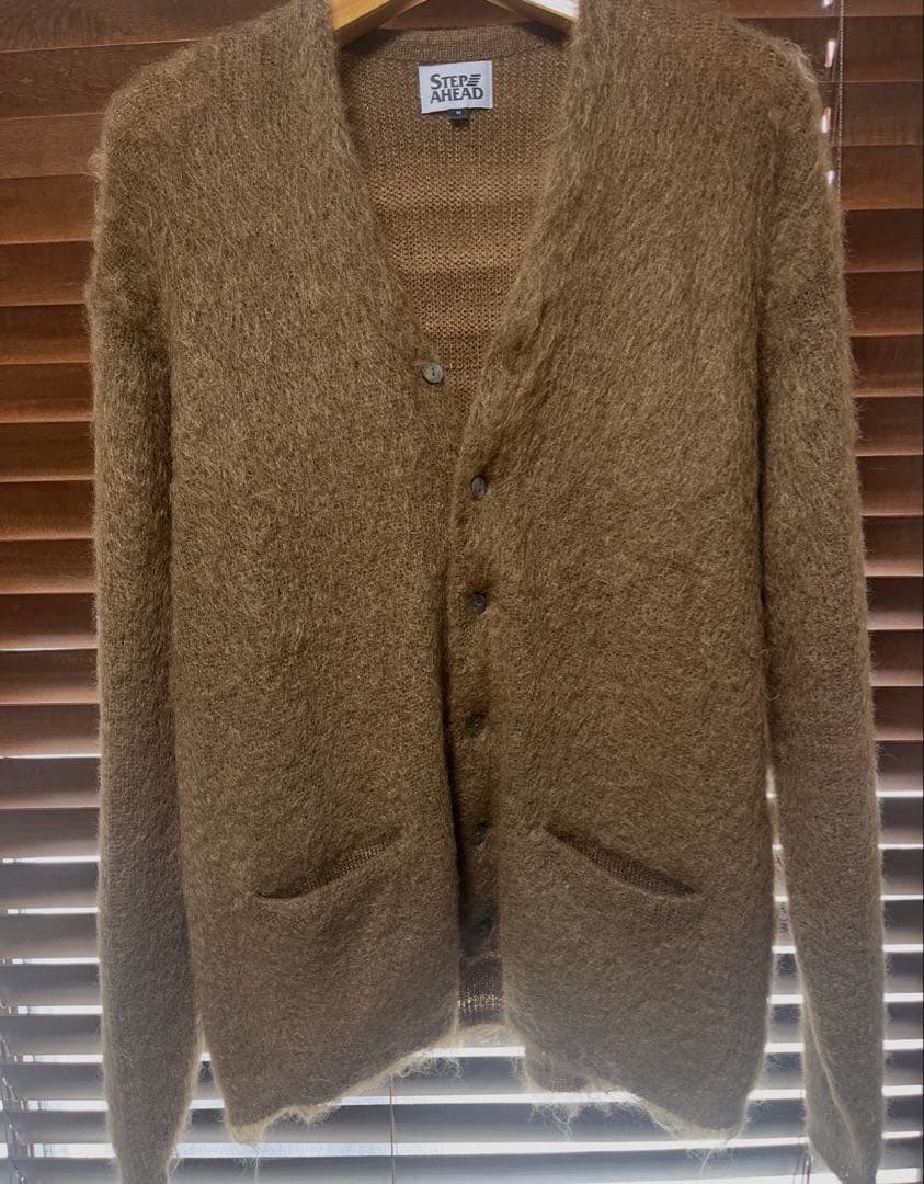 STEP AHEAD ブラウン モヘアカーディガン