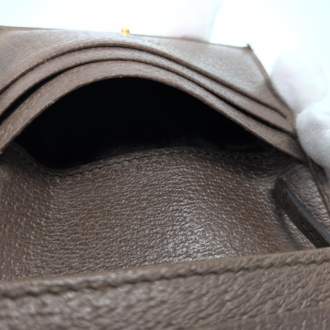 良品✨　グッチ ２つ折り財布 オフィディア PVC ブラウン 0I7