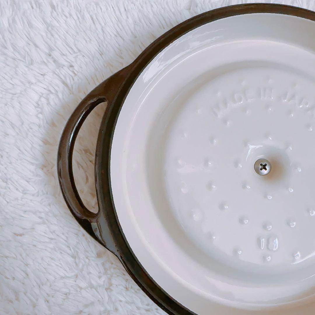 【美品】バーミキュラ パールグレー 18cm オーブンポットラウンド