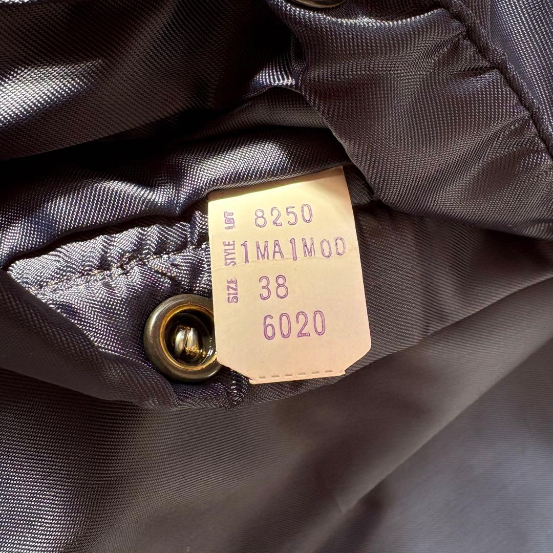 デッドストック 黒タグ 53年製レプリカ スピワックMA-1 ネイビー 38