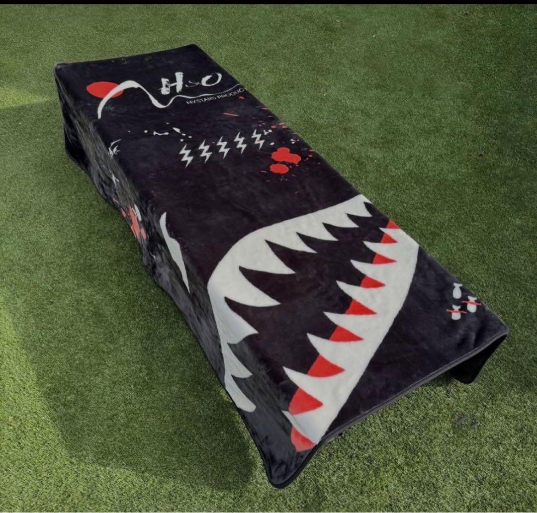 H&O サメ ニューマイヤー毛布　2025 ブラック　140×200