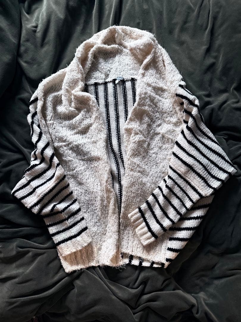 LOEWEウールコットンリネンミックスカーディガンM