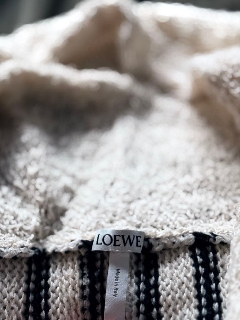 LOEWEウールコットンリネンミックスカーディガンM