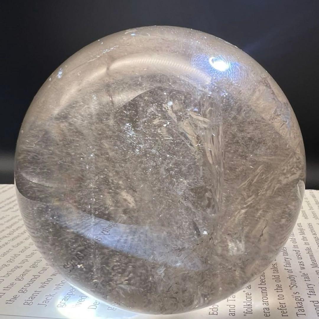 ✳️専用、‼️✨クラックと透明度と虹の共演✨虹入り ヒマラヤ水晶 丸玉 天然石 原石