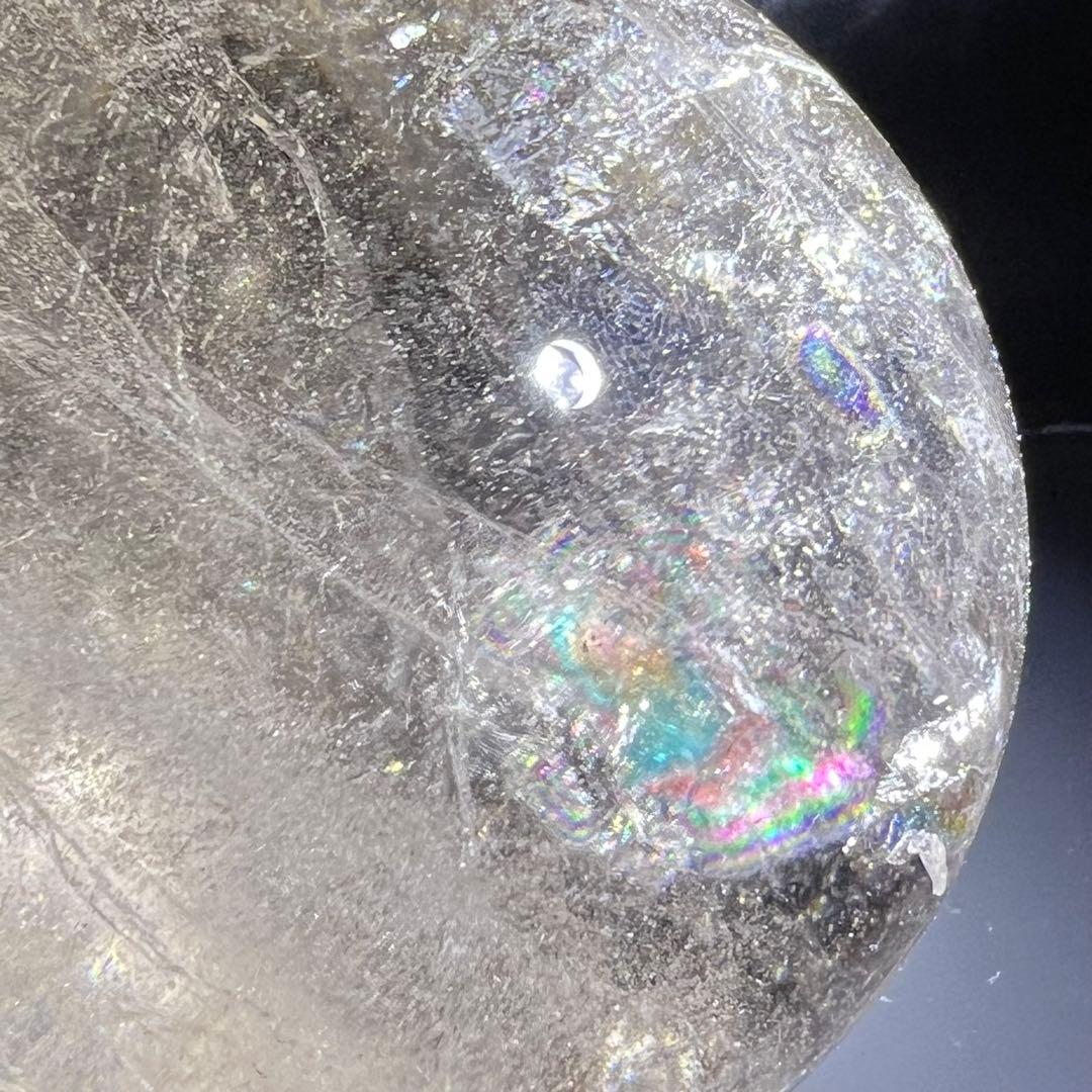 ✳️専用、‼️✨クラックと透明度と虹の共演✨虹入り ヒマラヤ水晶 丸玉 天然石 原石