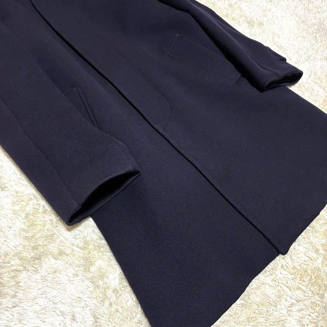 【 kz】コモリ　キャバリーメルトン　バルカラーコート　ネイビー　サイズ2