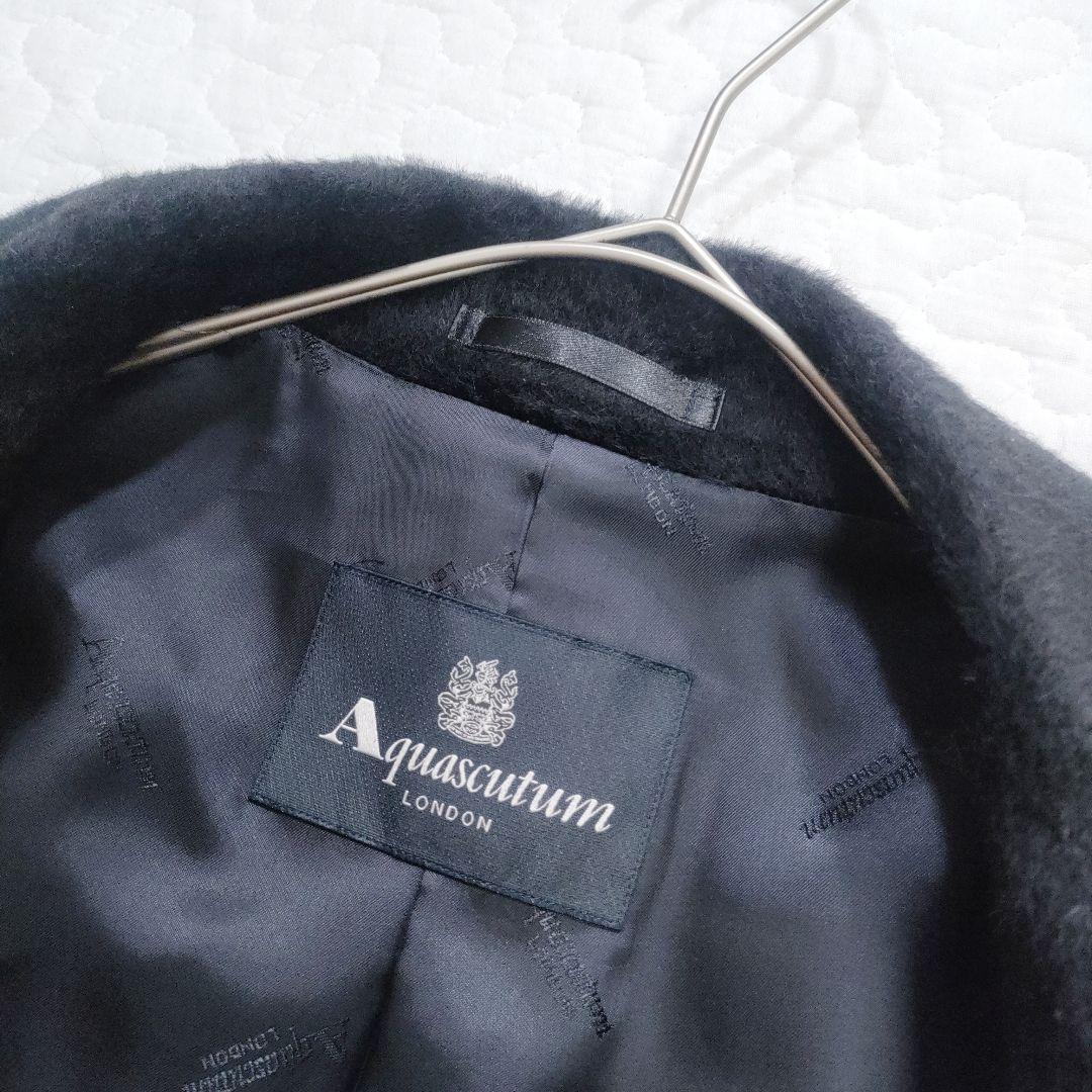 未使用品✨AquaScutum　アルパカウールシャギーコート　黒　サイズ6