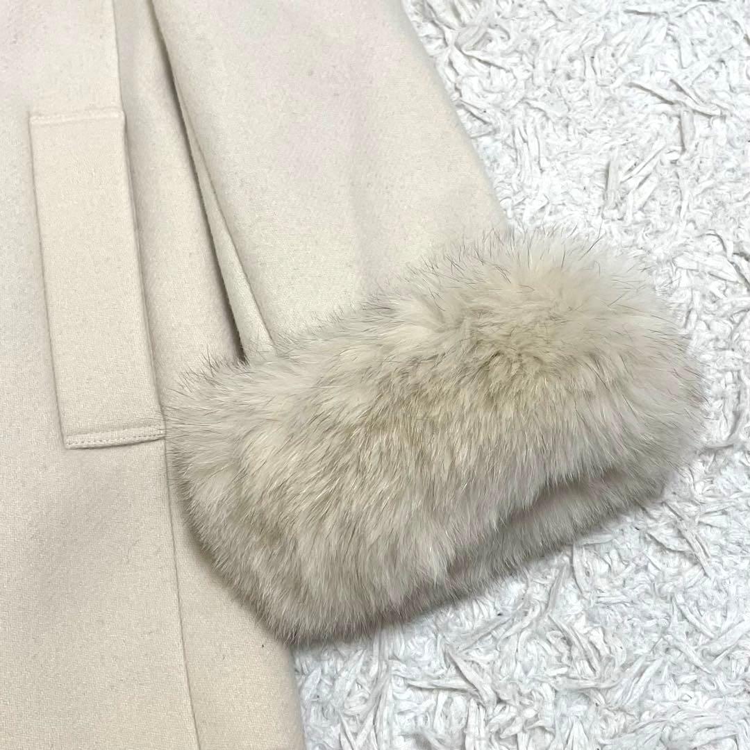 新品ジャスグリッティ ビット付きダッフルコート　フォックスファー　ウールコート