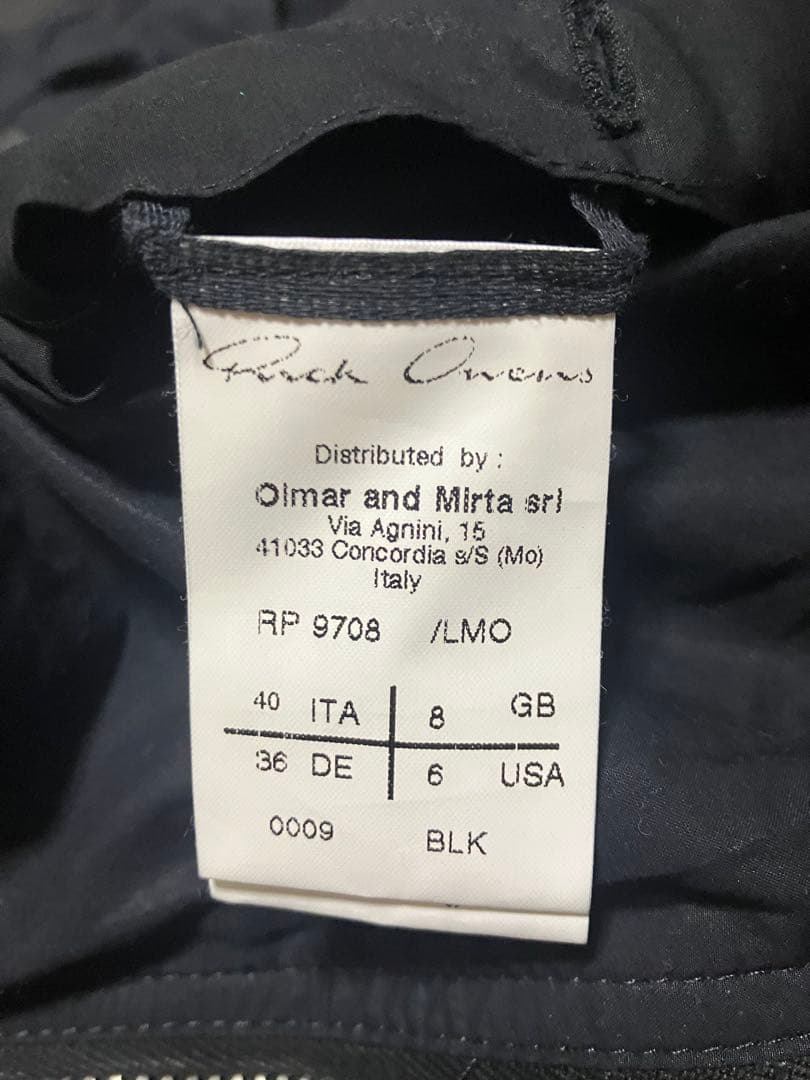 RICK OWENS レザー ライダース ジャケット ブラック　リックオウエンス