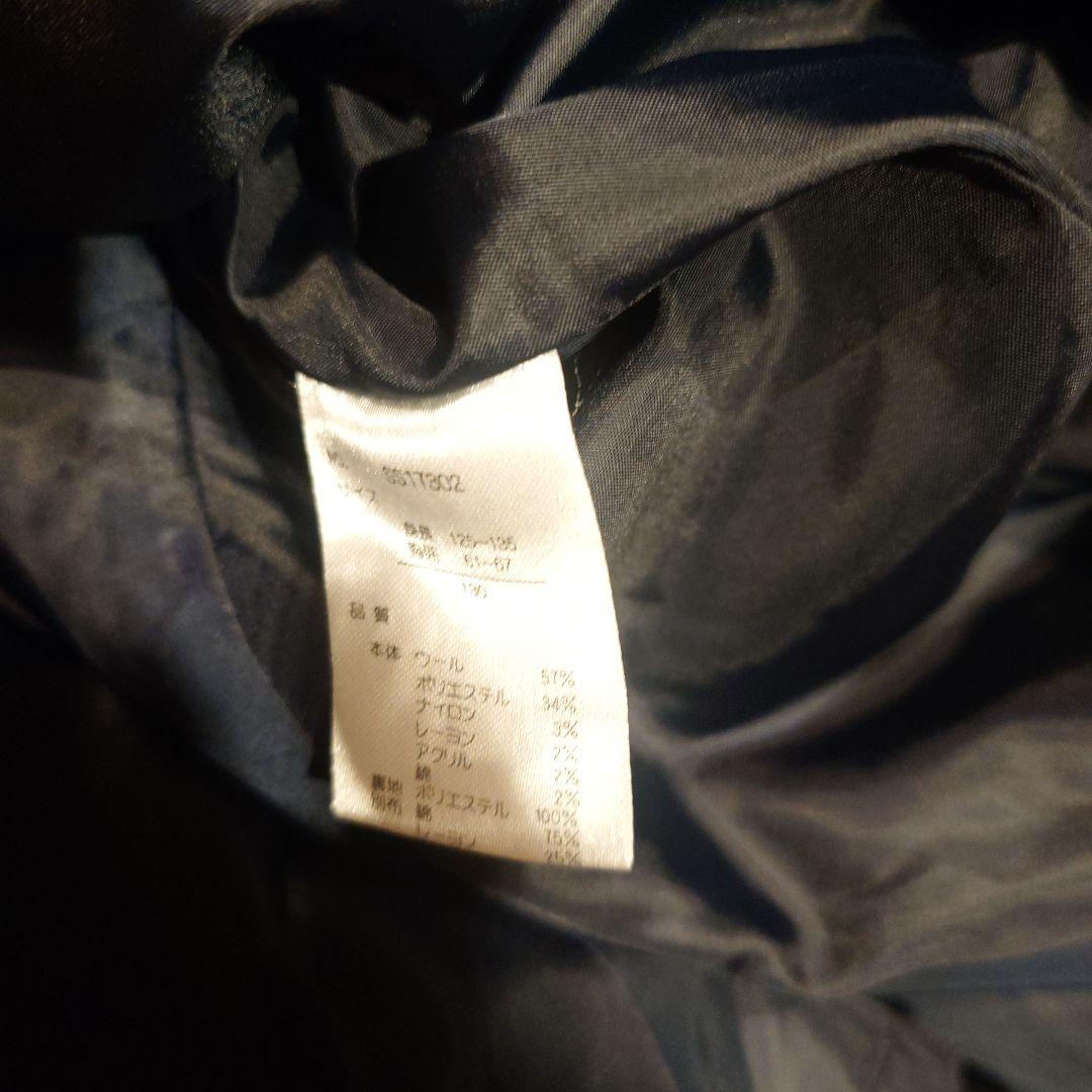 お受験130濃紺ウールコート