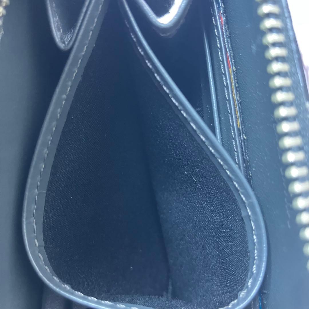 美品 ポールスミス ブライトストライププラー マルチストライプ ケース