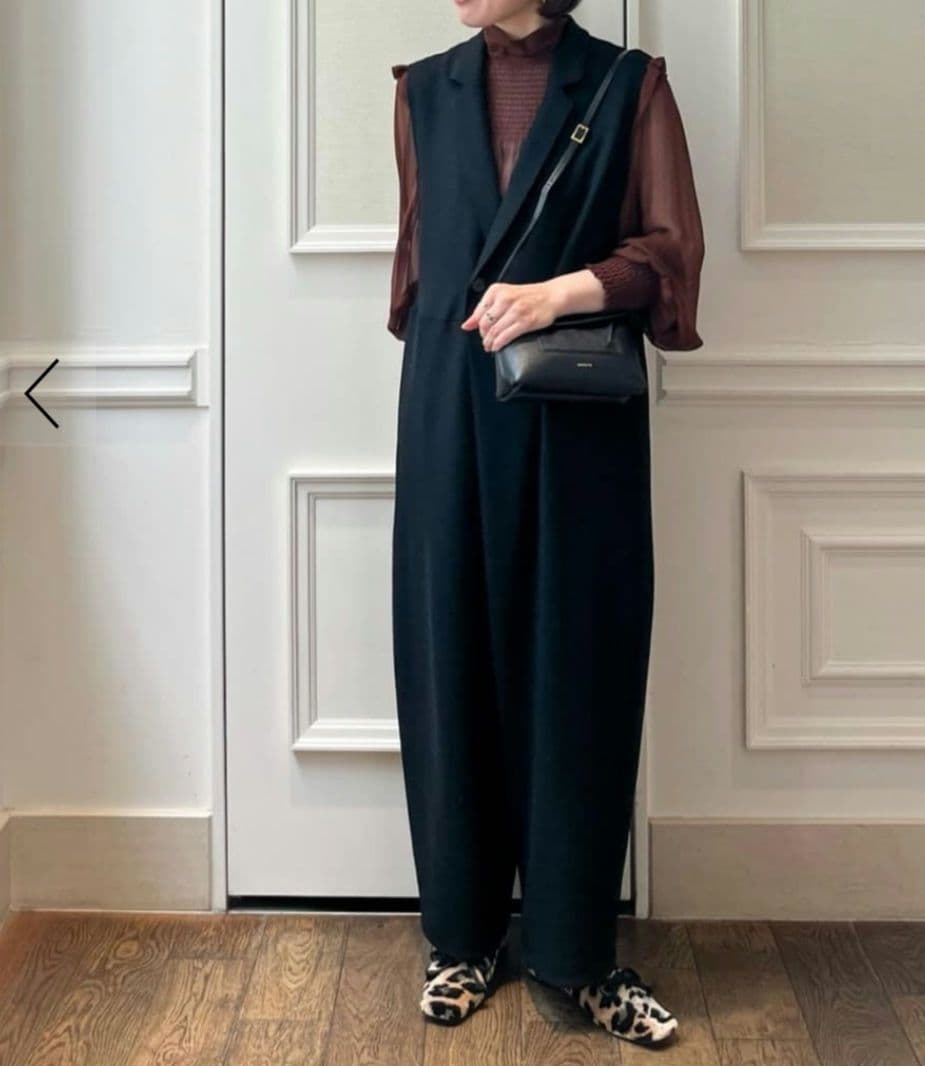 極美品 ギャルリーヴィー 25AW ウールミルドスムース ジャンプスーツ