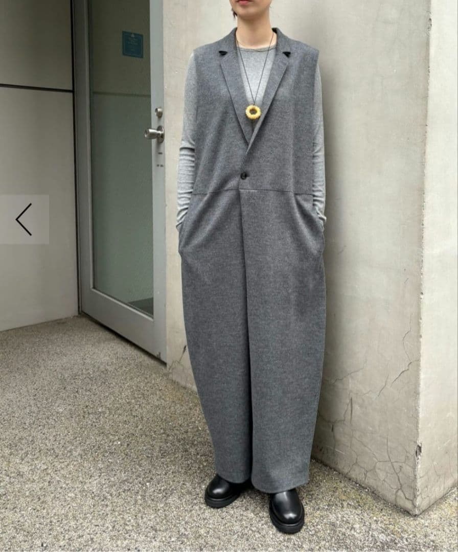 極美品 ギャルリーヴィー 25AW ウールミルドスムース ジャンプスーツ