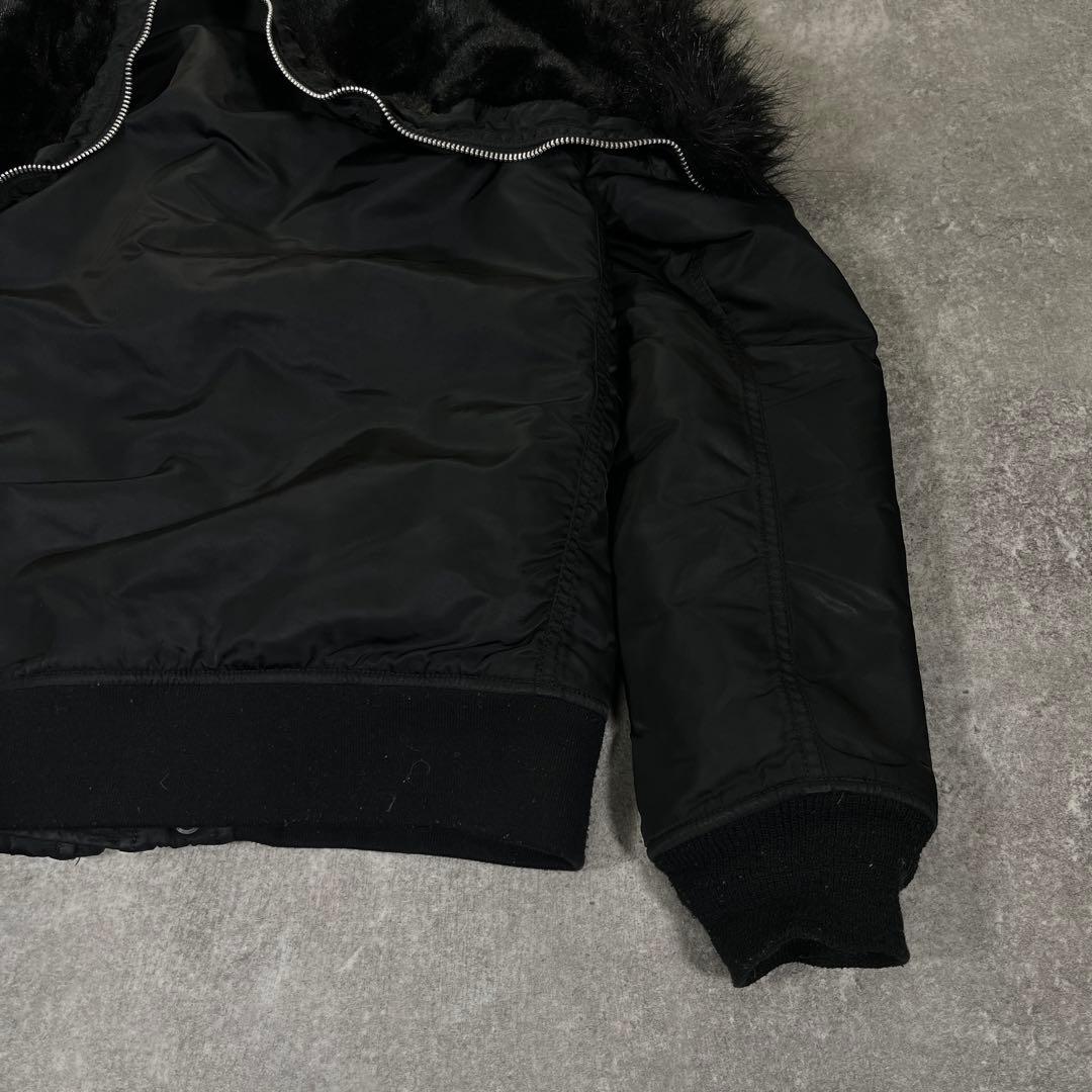 アルファインダストリーズ フライトジャケット N-2B オールブラック　L　短丈