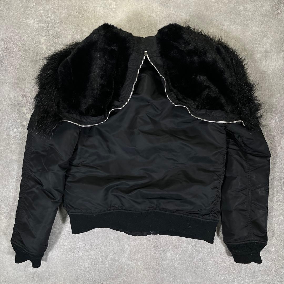 アルファインダストリーズ フライトジャケット N-2B オールブラック　L　短丈