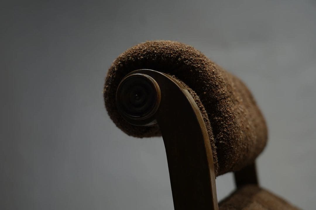 英国　オットマン　スリッパチェア　X frame chair アンティーク