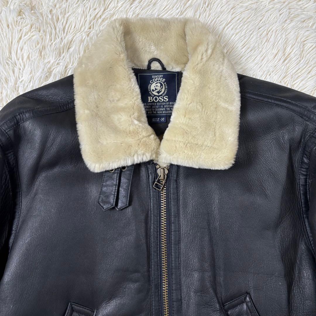 ✨激レア✨状態良好 BOSSジャン 2000年限定モデル 肉厚レザー B-3