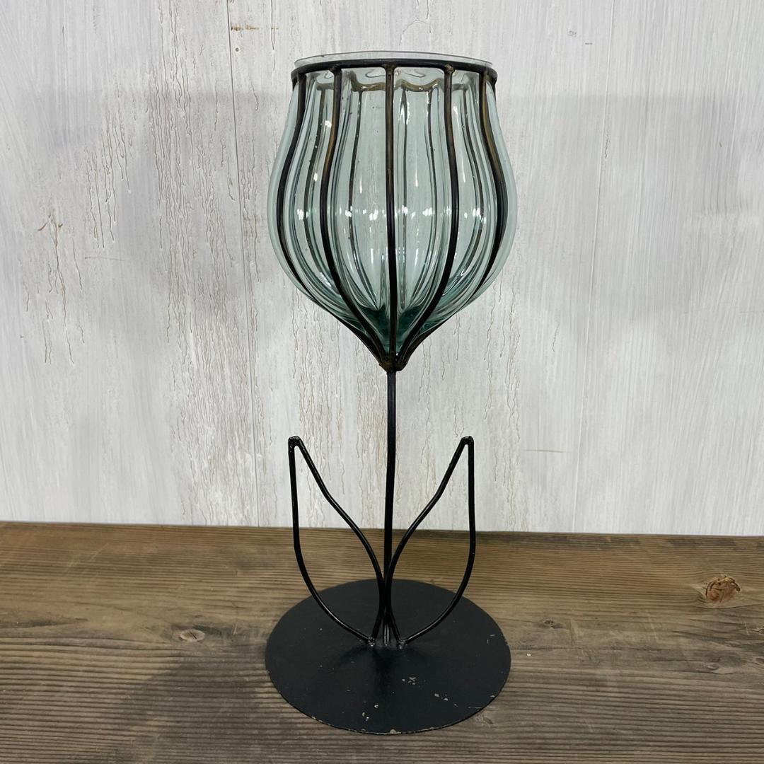 ヴィンテージ アイアン チューリップ型 キャンドルスタンド キャンドルホルダー