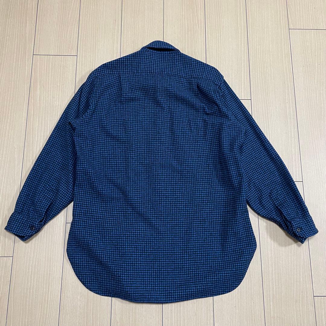 70s Pendleton USA製 ウールシャツ　チェック柄　ブルー　ブラック