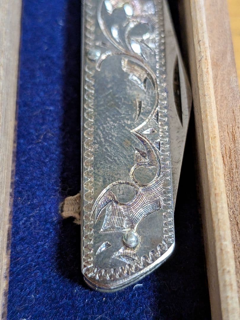 純銀製　彫金のペーパーナイフ