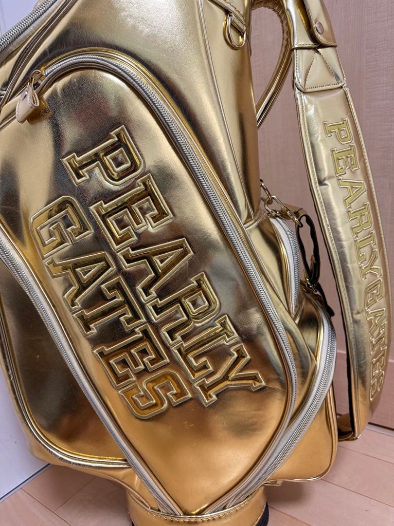 美品★パーリーゲイツ★キャディバッグ★ゴルフ★ゴルフバッグ★ゴールド★レア★金