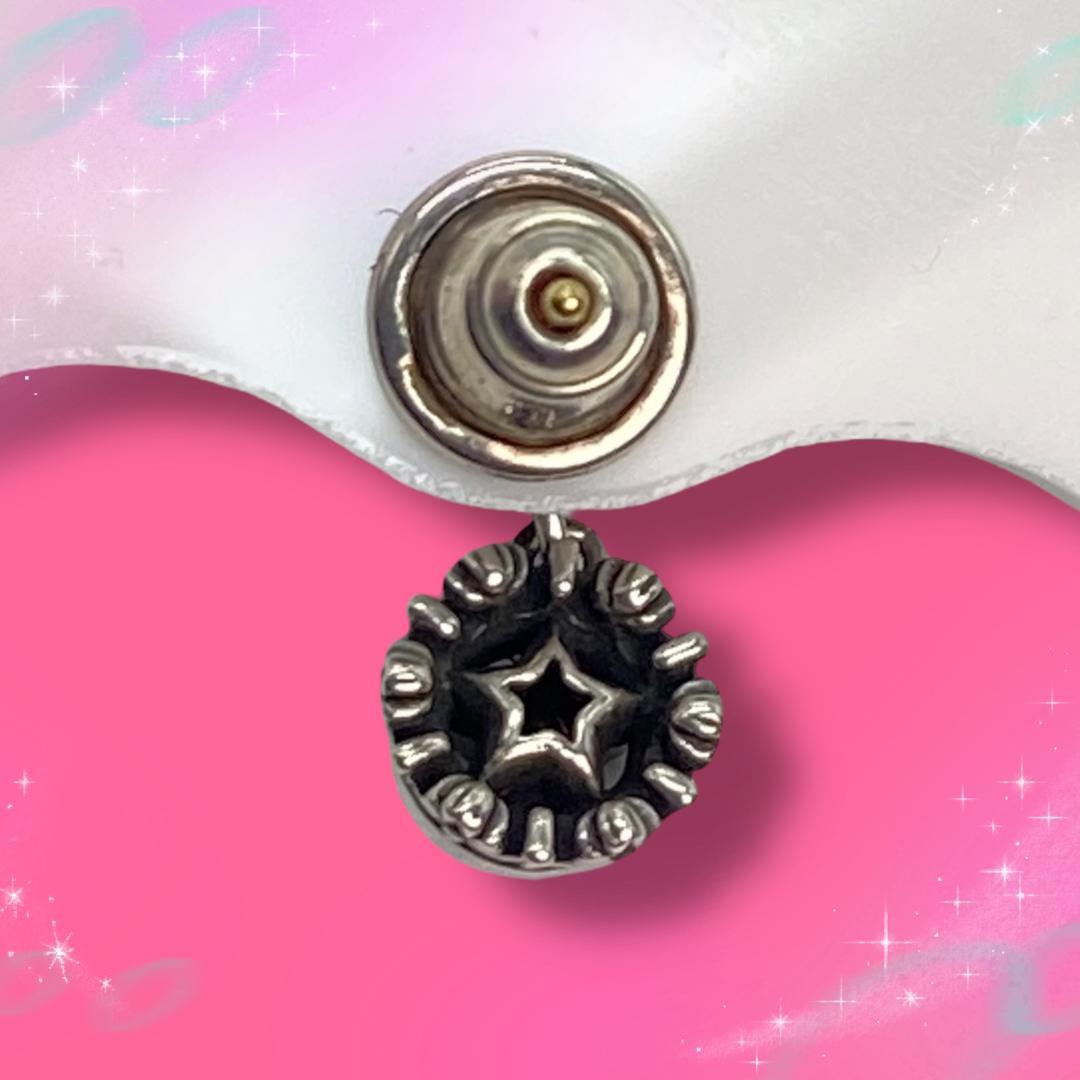 《美品》 ジャスティンデイビス　ピアス片耳　クラウン　SV925　ポストK18