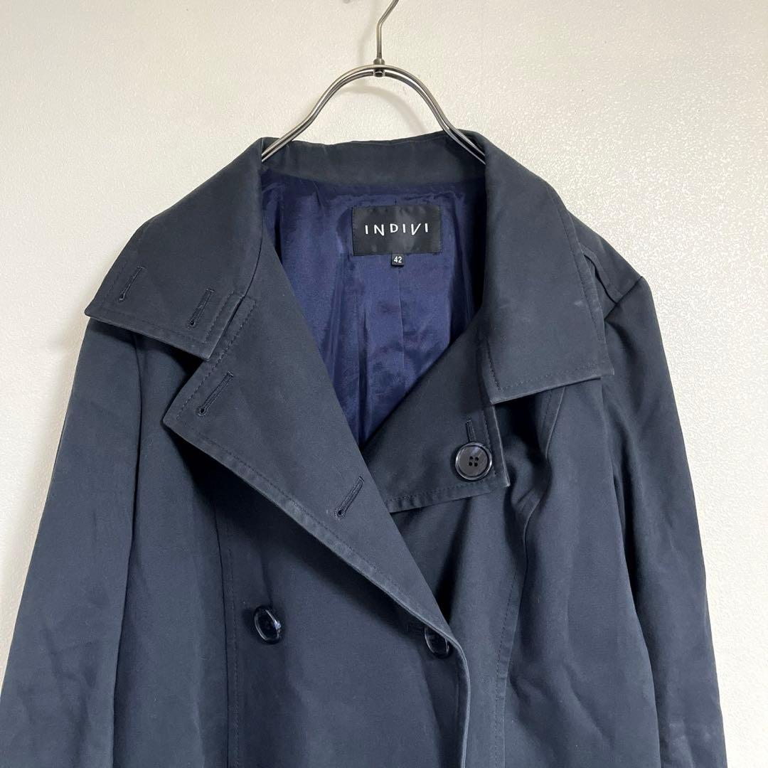 『INDIVI』インディヴィ(42)トレンチコート スプリングコート無地 日本製