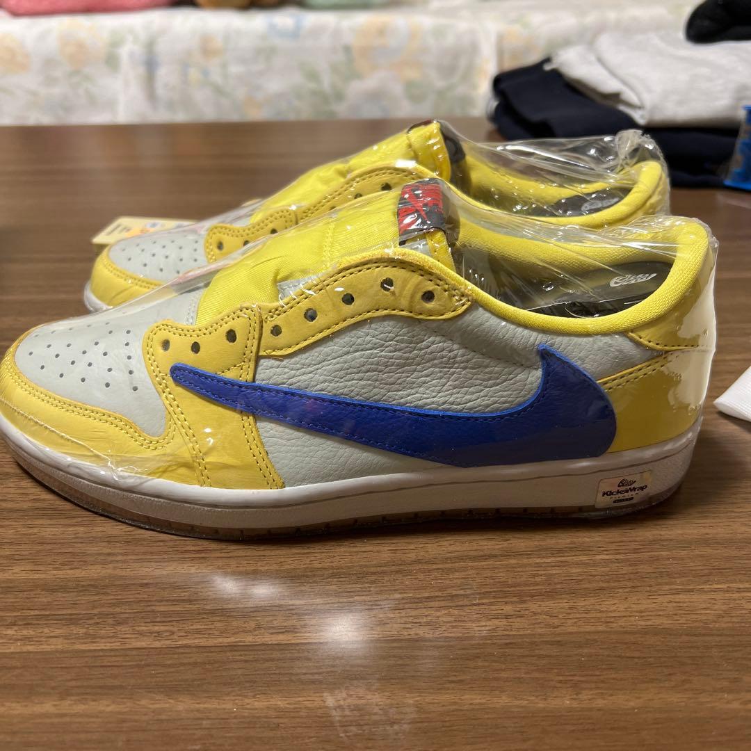 靴 Travis Scott Nike Air Jordan1 Low Canary