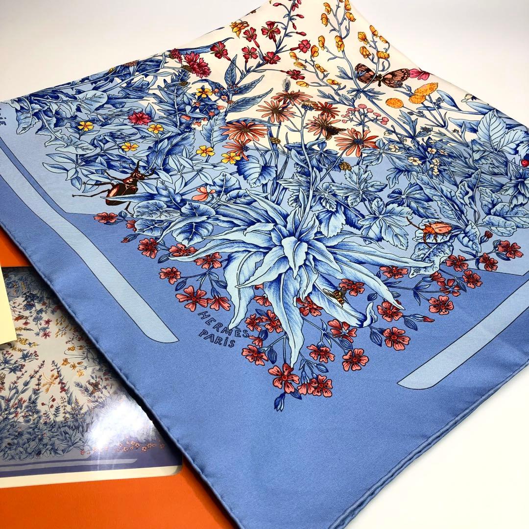 極美品✨箱付 エルメス カレ90 LA PRAIRIE／草原 スカーフ 大判