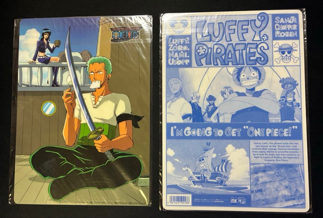 ワンピース ONE PIECE アニメ版 B5サイズ クリアファイル 下敷き