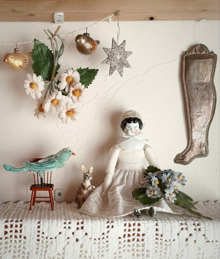 【misen2014さま】vintage ❀ * アイスブルーの 小鳥さん