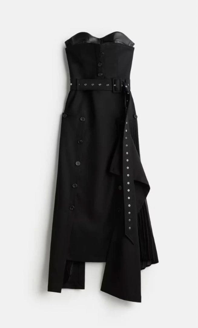  × rokh レザーブラ付きワンピース 完売品