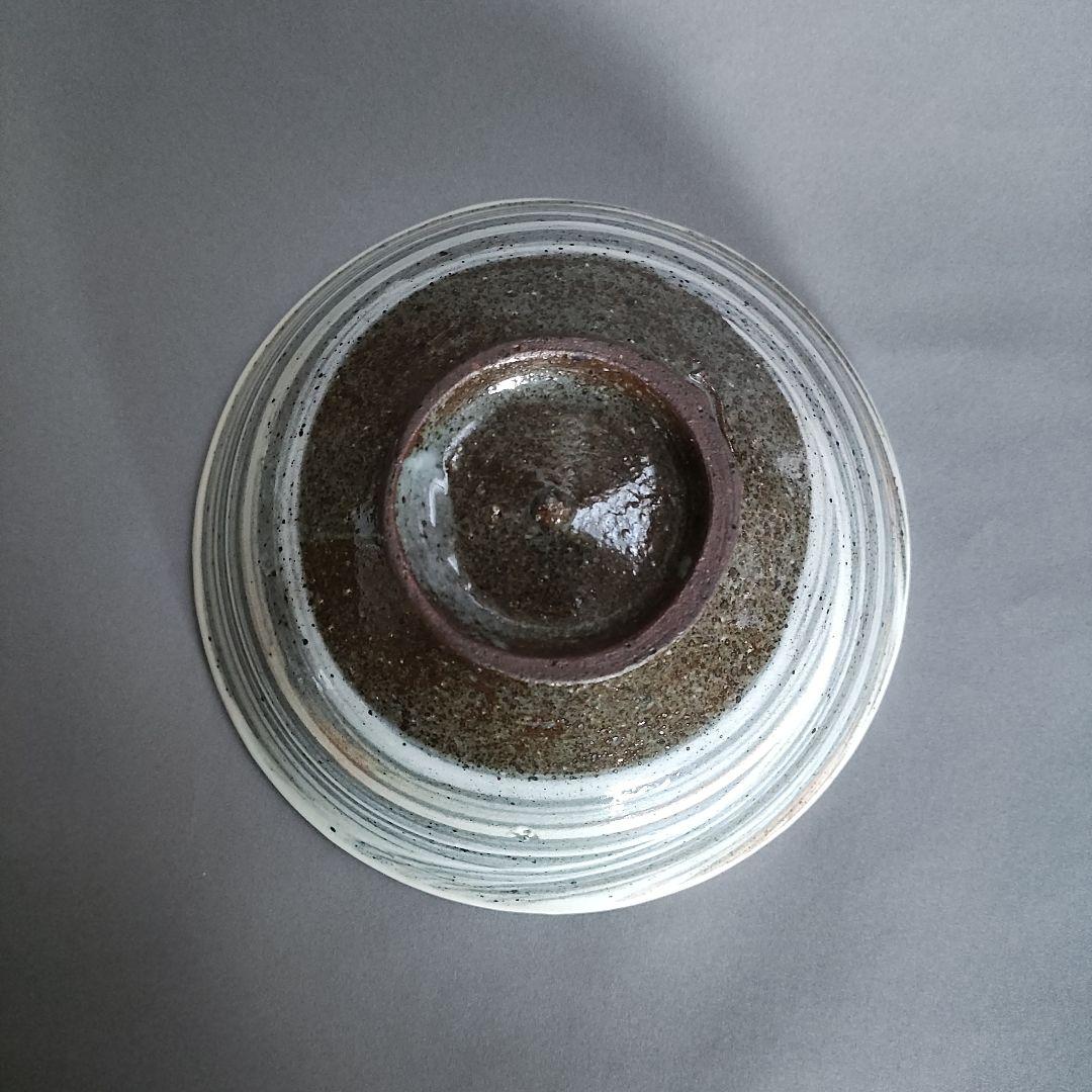 中里隆　唐津焼器(２ケ一括)　 唐津刷毛目碗、絵唐津四方鉢