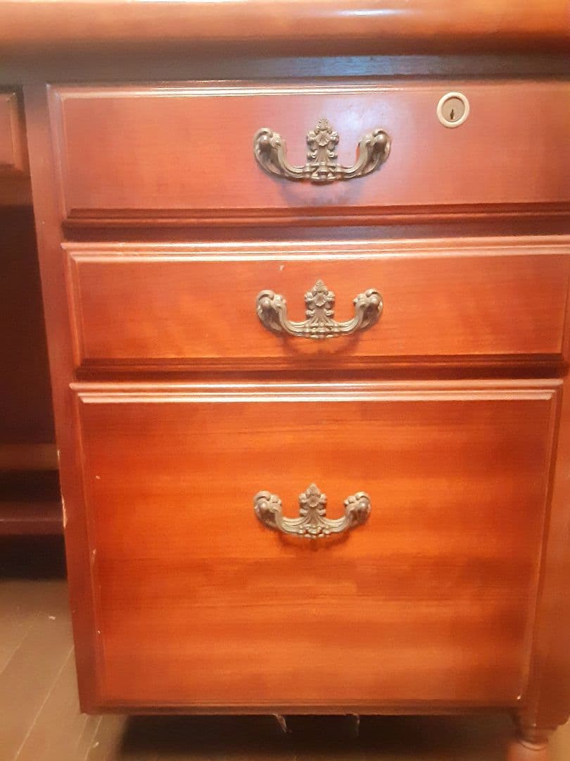 アンティーク 書斎デスク 学習机 カリモク