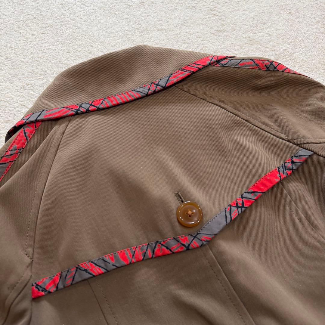 ヴィヴィアンウエストウッド　トレンチコート　カーキ　ランダムチェック　ベルト　M