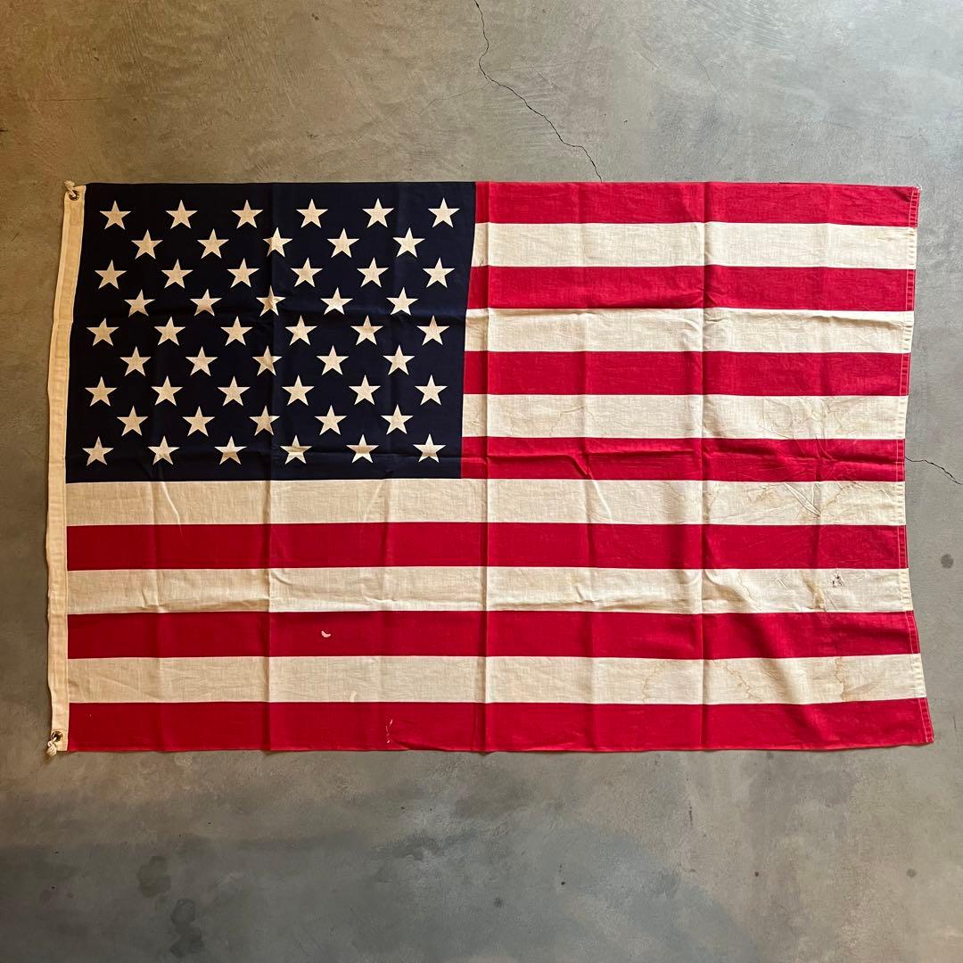 アメリカ 星条旗 50スター コットン ビンテージ アンティーク ディスプレイ