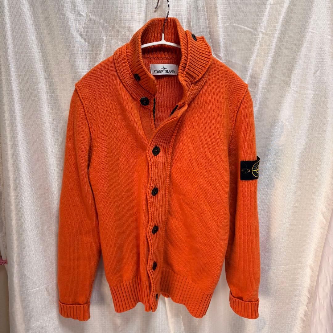 ストーンアイランド ニットカーディガン セーター オレンジ S 正規品
