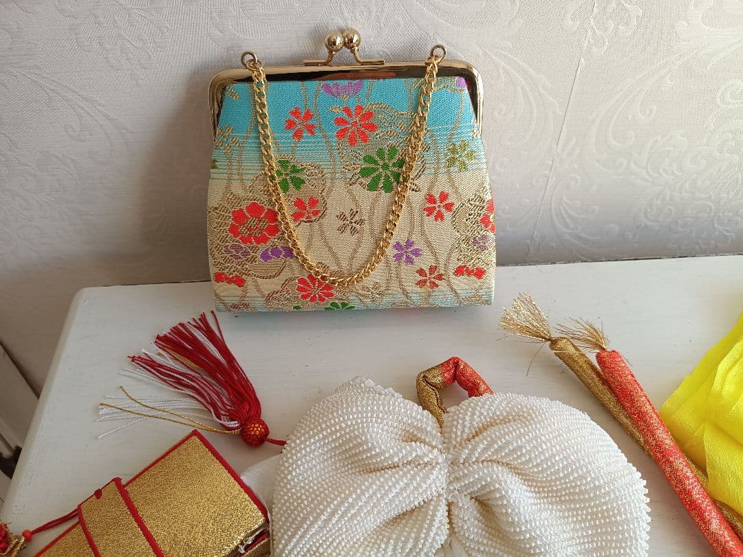 専用です☆アンティークマゼンダピンクの着物とブルーの作り帯☆七五三3歳