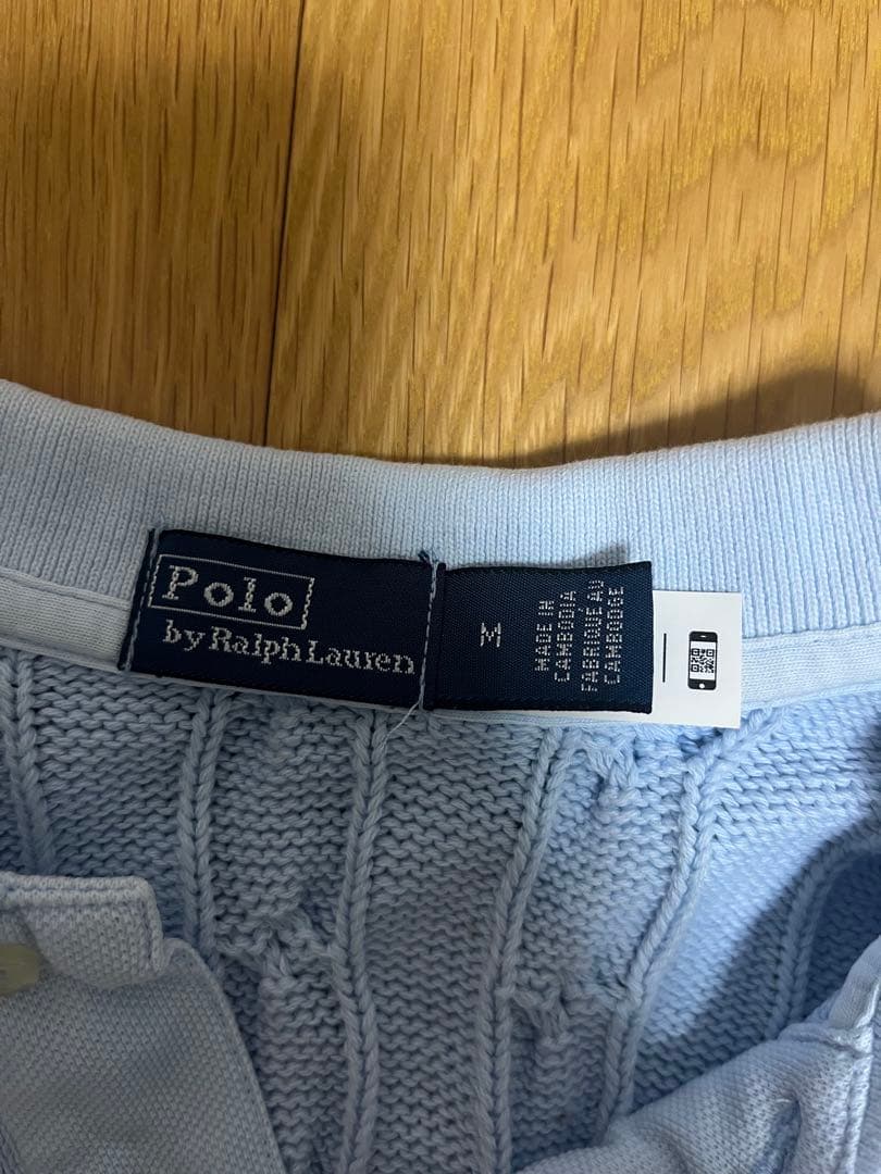 ラルフローレンノースリ ケーブルニット　水色　完売