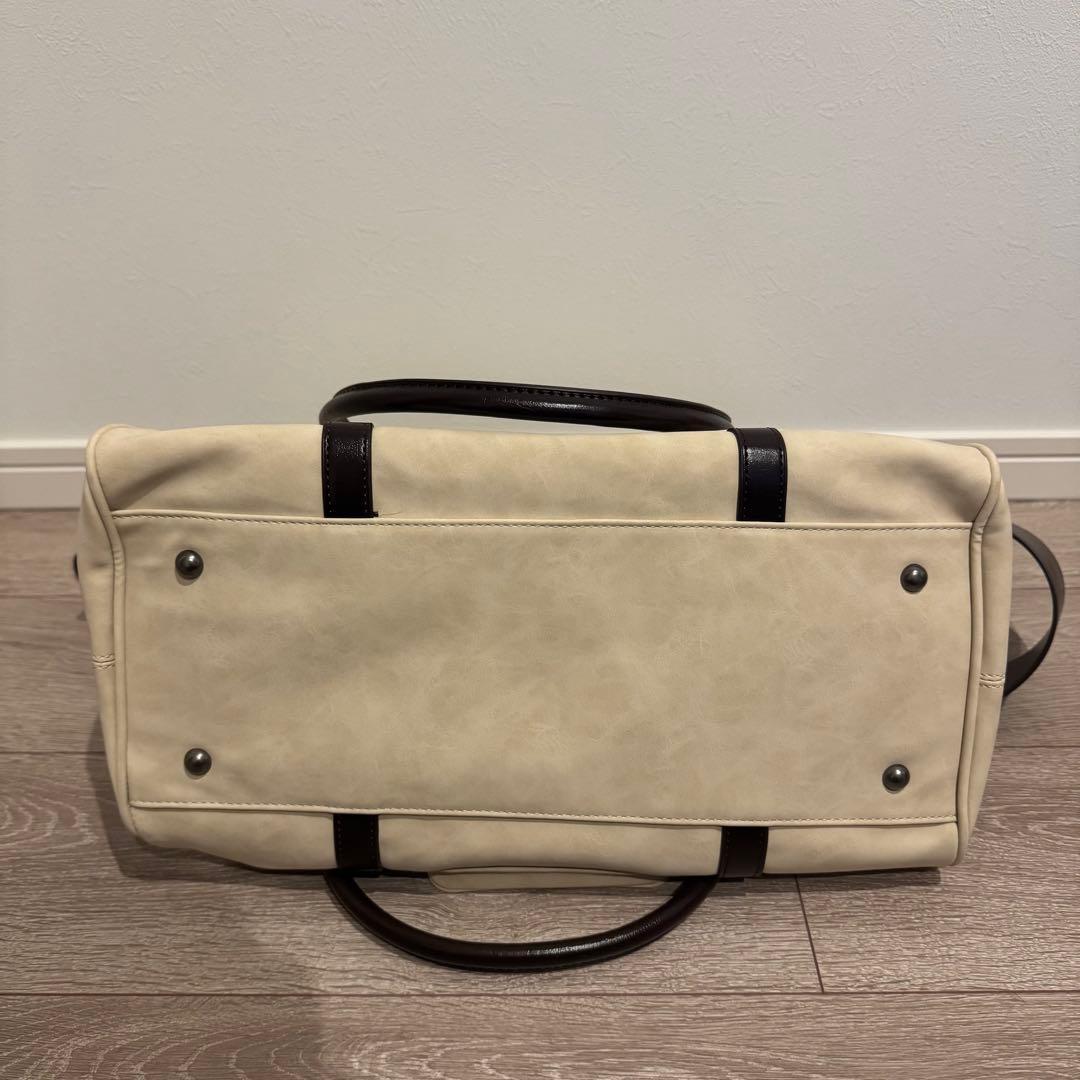 tinajojun ショルダー付き トラベルバッグ　アイボリー