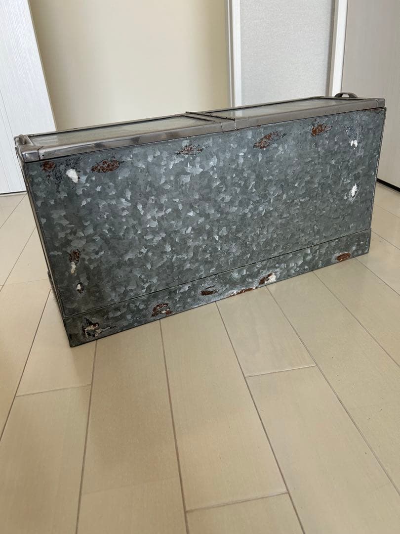 アンティーク　駄菓子ケース　ガラスケース　ブリキ　蓋付き　ショーケース　レトロ